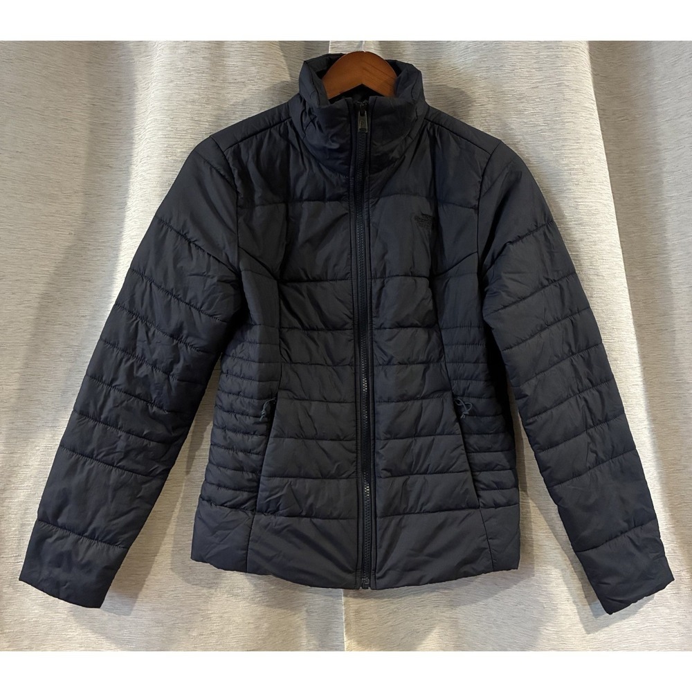 The‎ North Face Womens Navy Blue Quilted Full Zip Puffer Jacket Size Small